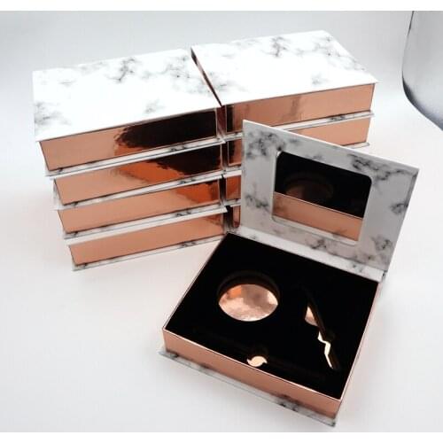 Eyelash Packaging with Mirror Wholesale 3d 2 Pairs Lash Package Butterfly Lashes Case Empty Gift Magnetic Box Makeup Tools