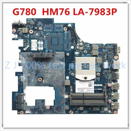High quality For Lenovo G780 Laptop Motherboard HM76 FRU 90001557 QIWG7 LA-7983P DDR3 MB 100% Tested Fast Ship