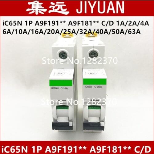 [ZOB] original breaker air switch iC65N 1P A9F191** A9F181** C/D 1A/2A/4A/6A/10A/16A/20A/25A/32A/40A/50A/63A power lines-10pcs