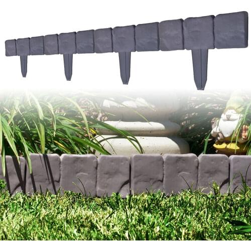 1pc Edgings Garden Lawn Picket Fence Grass Flowerbeds Plant Border Garden Border Edging Plastic Fence