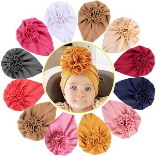 Lovely Flower Baby Hat Soft Baby Girl Hat Turban Spring Infant Toddler Newborn Baby Cap Bonnet Headwraps Kids Hat Beanies