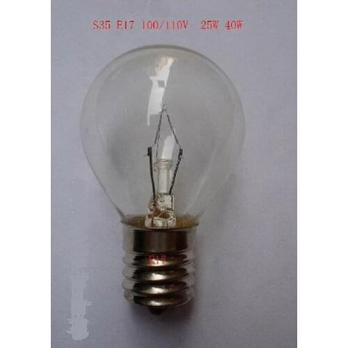 GOOD! S35 E17 110V 25W 40W Japanese ordinary incandescent light table lamp chandelier decoration cabinet table lamp LED080 10pcs