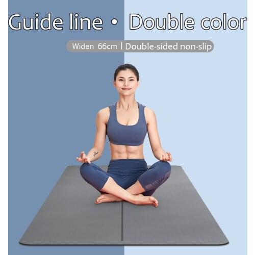TPE Yoga Mat Thick 6mm Non-slip Home Workout-Mat Hatha Cardio Sports Abs Training Lady Fitness Mat 66cm Wide