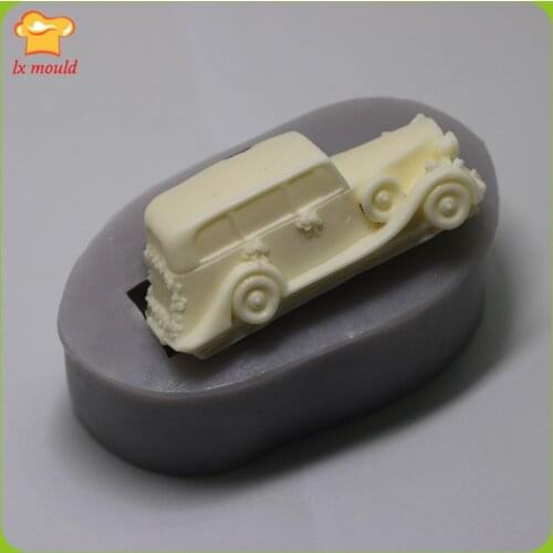 LXYY NEW Kids Cartoon Car Candle Mold Classic Car Silicone Mould Baby Birthday Decoration Candle Cake Tool