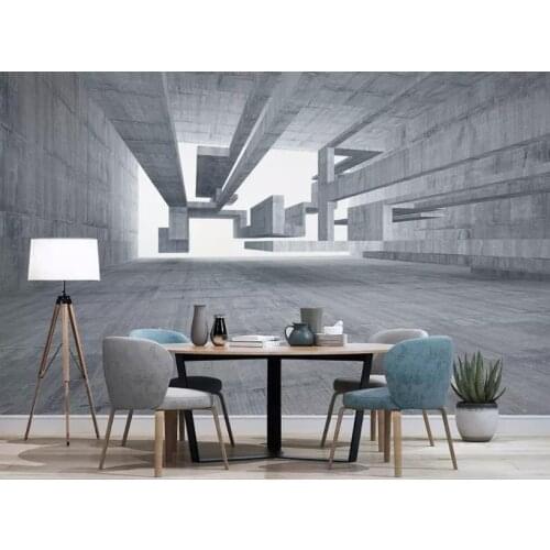 Custom Wallpaper 3D 08 Geometry wall mural Cubic Tiles Modern Abstract Art Wall Mural for bedroom wall decoration