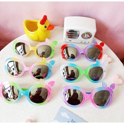 Lovely child Sunglasses Cartoons Square Gradient high quality Protection girl boy Children glasses Toy glasses Photo props