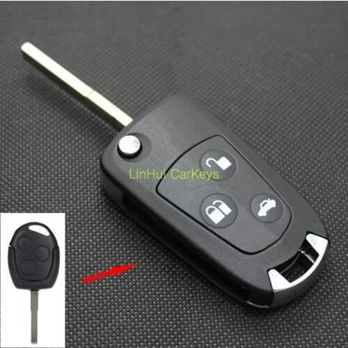 PINECONE for FORD FOCUS 3 Withe Buttons Uncut Hu101 Brass Blade Modified Remote Blank Key ABS Shell 1PC
