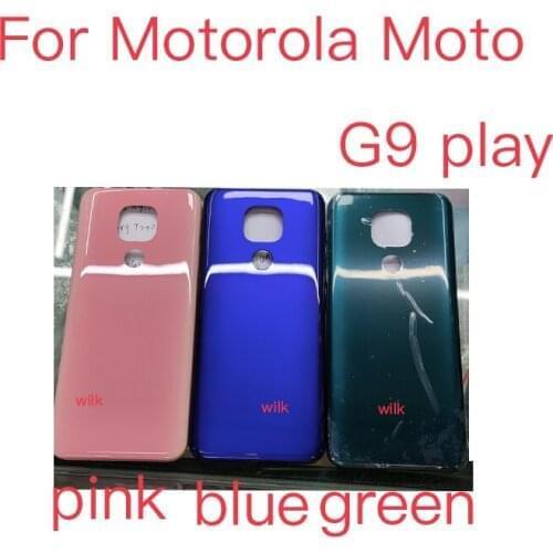 10pcs New For Motorola Moto G9 Play G9play Back Battery Cover Housing Rear Back Cover Housing Case Repair Parts