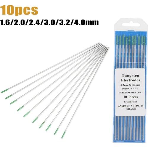 10Pcs 175mm WL20 Lanthanum Tungsten Electrode Weld Rods for Welding Machine Diameter Tig Rods 1.6/2.0/2.4mm Tool Parts