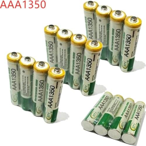 100% New AAA1350 battery 1800 mAh 3A Rechargeable battery NI-MH 1.2 V AAA battery for Clocks, mice, computers, toys so on