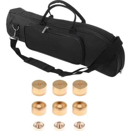 2 Set Accessories: 1 Set Trumpet Valve Finger Buttons Trumpet Parts & 1 Set Trumpet Bag with Shoulder Strap Instrument