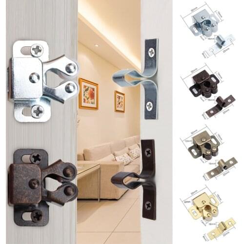 2Pcs Door Stop Closer Stoppers Damper Buffer Magnet Cabinet Catches With Screws For Wardrobe Hardware Furniture Fittings