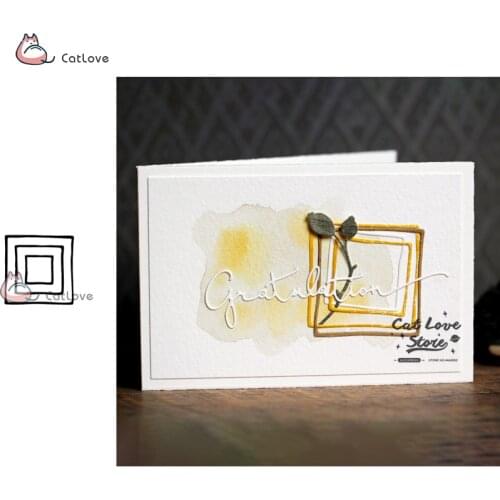 3PCS Square Metal Cutting Dies Stencils For DIY Scrapbooking Paper Card Decorative Craft Dies Embossing Die Cuts New 2019