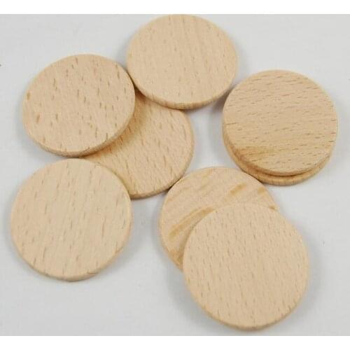 New 36MM/10pcs DIY Jewelry Accessories Children Handmade Beach Beech Log Wafer Wood Crafts Wholesale Piezas De Madera