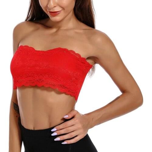 5 Colors Multisizes Strapless Seamless Off Shoulder Breast Wrap Stretchy Basic Casual Women Crop Tube Top
