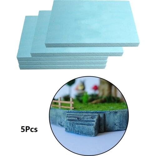 5pcs Foam Blocks Rectangle High Density Blocks Foam Foam Board Diorama Base Landscape Decor Accessory