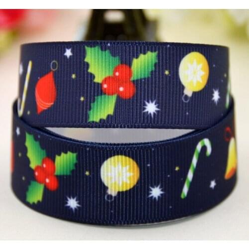 22mm 25mm 38mm 75mm Ruban satin Christmas Cartoon Character printed Grosgrain Ribbon party decoration X-01605 10 Yards