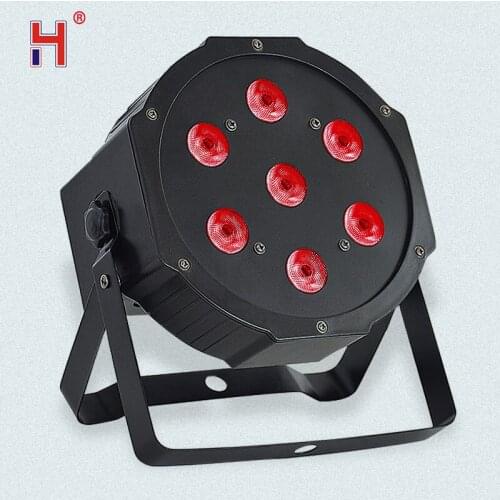 7 Led Chip 12W Lamp Beads 7X12W Led Par Lights Rgbw 4In1 Flat Par Led Dmx512 Home Party Disco Professional Stage Dj Lighting
