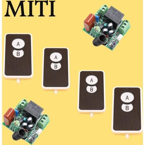 AC220V 1CH 10A Receiver Remote Control Garage Door RF Wireless Remote Control Switch System Receiver Transmitter 315/433Mhz