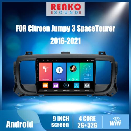 REAKOSOUND 2 Din Android Car Radio For Citroen Jumpy 3 SpaceTourer 2016 - 2021 GPS Navigation Car Multimedia Player Head Unit