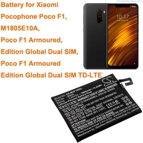 Cameron Sino 3900mAh Battery BM4E for Xiaom/Pocophone M1805E10A, Poco F1, Poco F1 Armoured Edition Globa