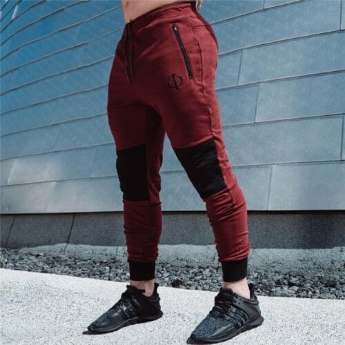 Men Pants Spring Autumn Jogger Pants New Cotton Patchwork Sweatpants Fitted Sweat Pants Active Casual Trousers Long Pant