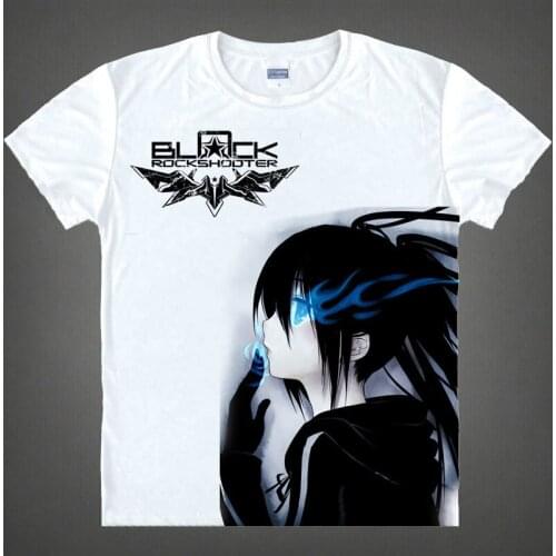 Burakku Rokku Shuta T-Shirt blazing blue eye Shirt Fashion printed t-shirts Anime Collection summer Japanese mens Anime shirts a