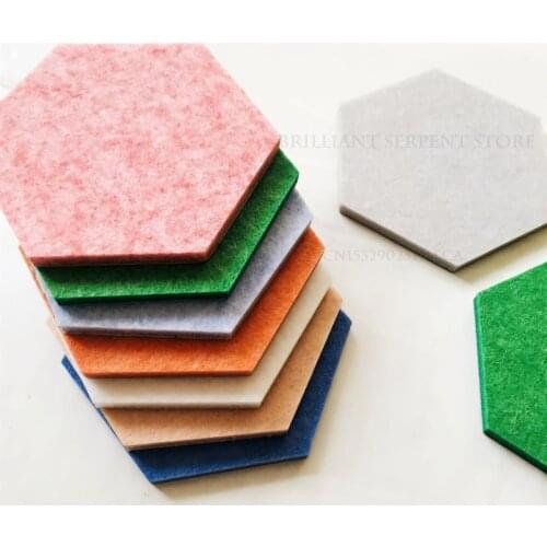 DIY Hexagon Felt Wall Stickers Adhesive Felt Wall Board Creative Hexagon Wool Felt Sticker Multifunctional Wall Sticker