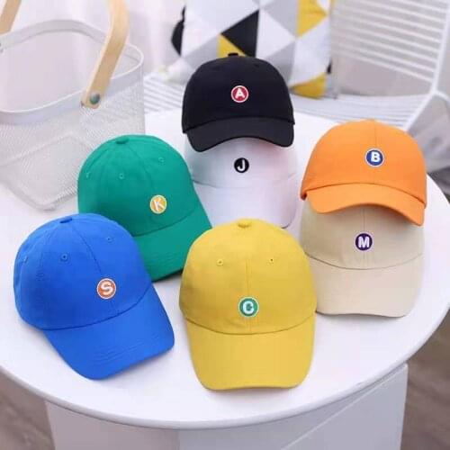 Doitbest 2021 Children Baseball Cap spring Hip Hop Embroidered ABCMJKS letters kids Hats Boy Girls hat Caps snapback gorras