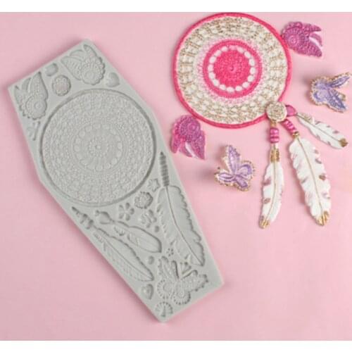 Feather Butterfly Totem Mould Silicone Mold Fondant Cake Decorating Tool Gumpaste Sugarcraft Chocolate Forms Bakeware