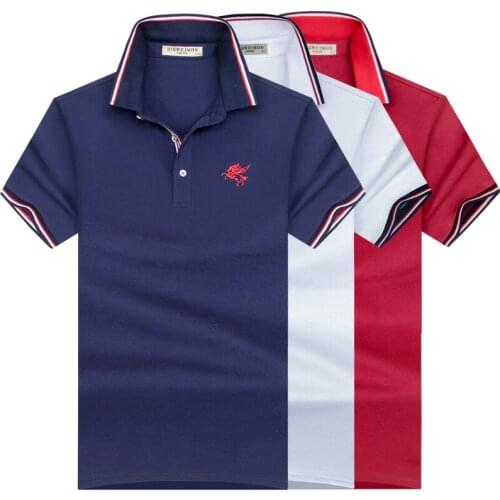 Mens Short Sleeve T-Shirt Collar Summer Middle Age Solid Color Business Casual Loose Large Half Sleeve Polo Mens Wear