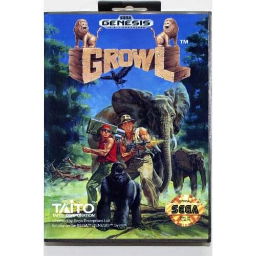Growl 16bit MD Game Card For Sega Mega Drive/ Genesis with Retail Box