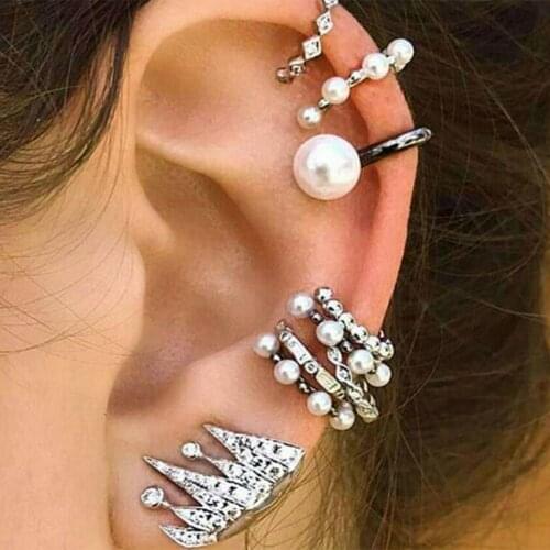 JAVRICK 1 Set/9 Pcs Ear Clips Bohemia Ear Cuffs Earrings Fashion Non-pierced Ears Women Girls Trendy Cheap