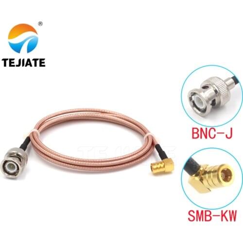 1PCS TEJIATE Adapter Cable SMB To BNC Type SMBKW Convert BNCJ 8-90CM 1M 1.5M 2M Length Connector RG316 Wire