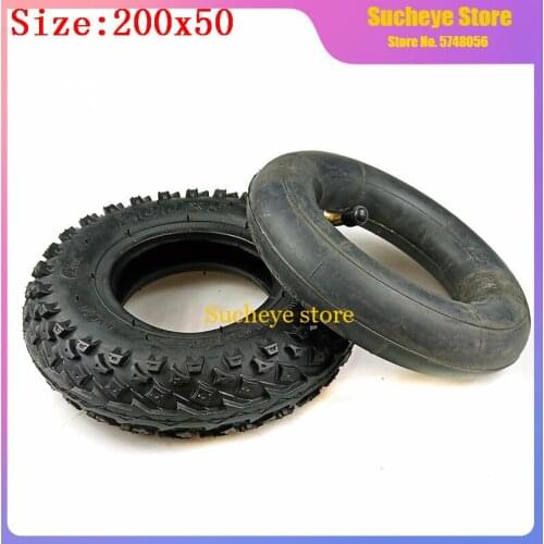 8 inch Inner Tube and Outer Tire 8x2 Scooter Off road tire 200X50 Inflation Tyre for electric Gas Scooter & Electric Scooter