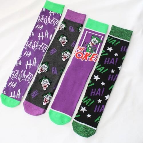 Comic Joker Robert Bruce Banner Steve Rogers Stockings Cospaly Costume Crew Adult Cotton Men Socks