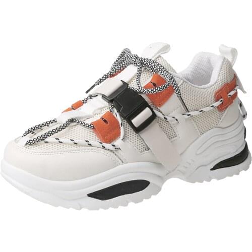 Spring Autumn 2020 Women Mixed Color Sneakers Fashion Breathable Vulcanized Shoes Platform Causal Women Shoes Sneakers U13-99