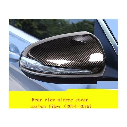 Rear View Mirror Cover For Benz Carbon Fiber 2014-2019 2pcs S Class