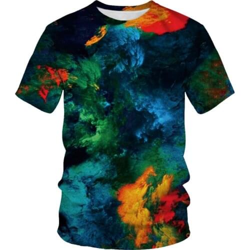 Summer fashion men and women T-shirt 3D graffiti printing casual T-shirt funny clothing Asian size S-6XLT shirt