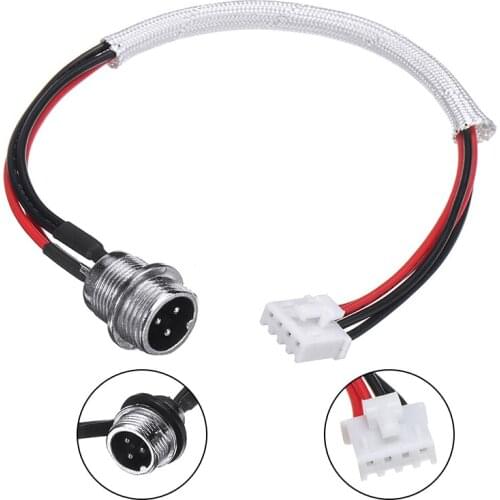 Mayitr 1pc 3 Pin/Prong 4 Wire Battery Charger Port Practical Starting Switch Cable For Balancing Scooter Replacement