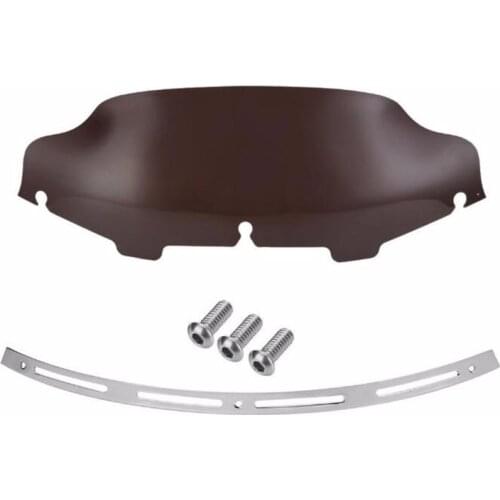 Motorcycle Slotted Stock Batwing Trim+6" Smoke Windshield For Harley Touring Electra Glide