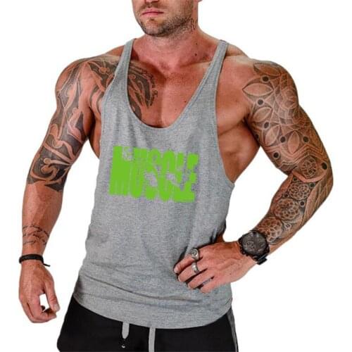 Muscleguys Brand Men Summer gyms Fitness Tank Top fashion mens clothing Loose breathable sleeveless shirts workout Vest