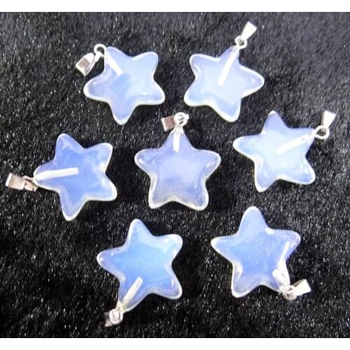 Natural stone Turquoises Quartz Crystal tiger eye aventurine lapis star Pendant for diy Jewelry making necklace Accessories50PCS