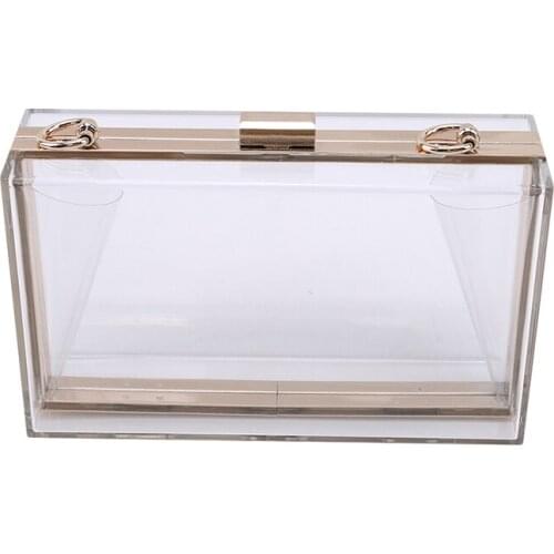 LKEEP New Acrylic Color Box Transparent Women Clutch Bag Brand Ladies Evening Handbag Bag Wedding Female Bolsa Clutch Purses