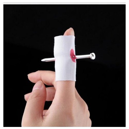 NEW Prank Maker Trick Fun Novelty Funny Joke Toy Fake Nail Through Finger Trick Halloween Kids Children Gags Practical Jokes