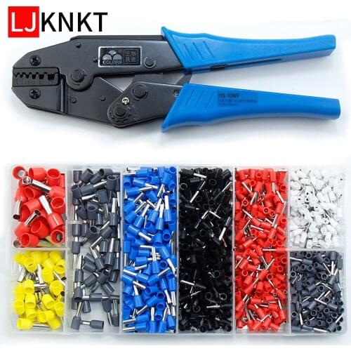Wire connect connector Crimp Terminator cold pressed termina Electrical cable ferrules crimping pliers sleeve cimping tool