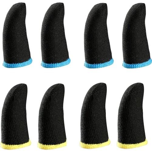 8pcs Game Gloves Sweat-proof Elastic Gaming Screen Gloves Knitted Game Controller Sleeves