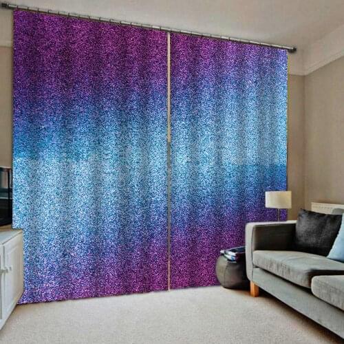 Custom any size photo purple blue stars blackout curtains Bedroom living room windproof thickening blackout fabric