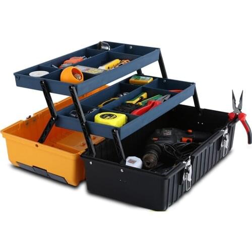 Portable Plastic Toolbox Multifunctional Household Hardware Hand Tools Repair Tool Box Car PP Storage Tool Electrical Toolkit
