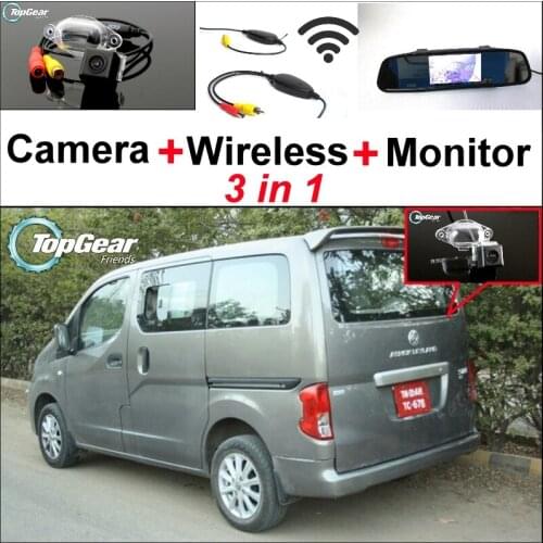 3 in1 Rear View Special Camera + Wireless Receiver + Mirror Monitor Easy DIY Back Up Parking System For Ashok Leyland Stile